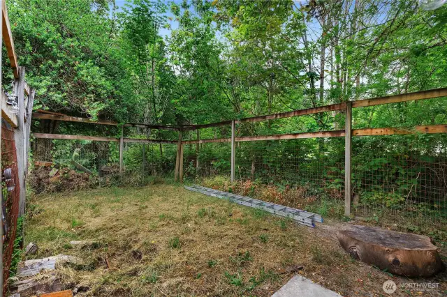 Fenced in garden space