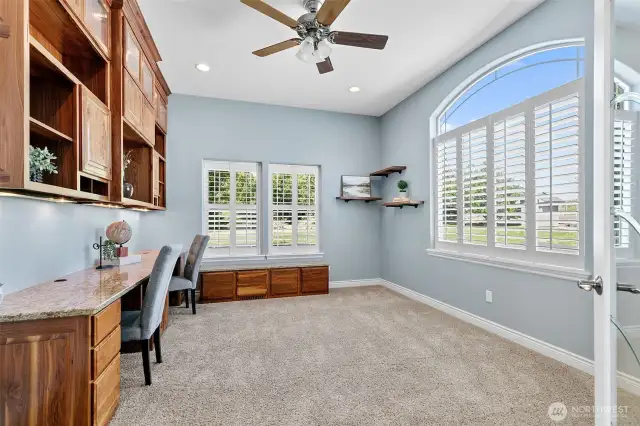 One of two complete offices provides an opportunity for work-life harmony.
