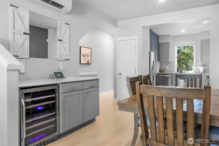 Dining area just off the kitchen for easy entertaining.