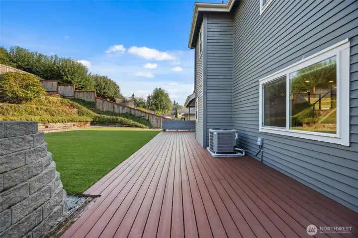 Back yard huge deck