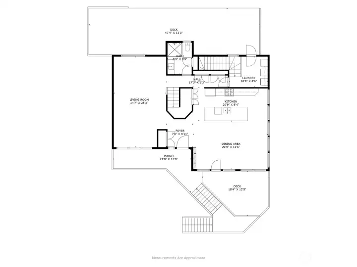 Main level floor plan