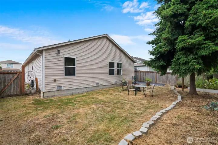Your own private oasis! The fully fenced backyard is perfect for outdoor fun, gardening, or simply relaxing.