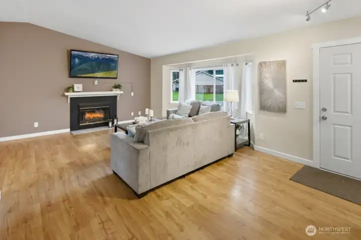 Lovely Bay Window helps create a bright and airy ambiance throughout