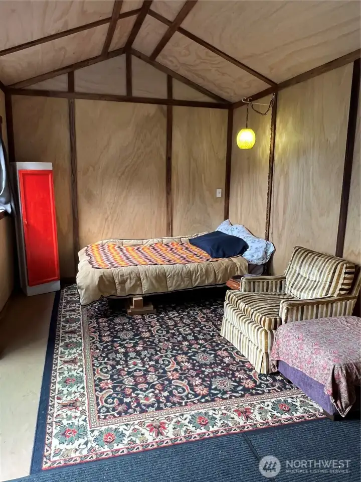 Another view inside the shed cabin.