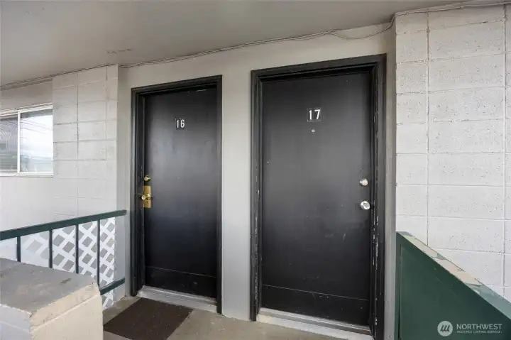 Concrete and metal walkways