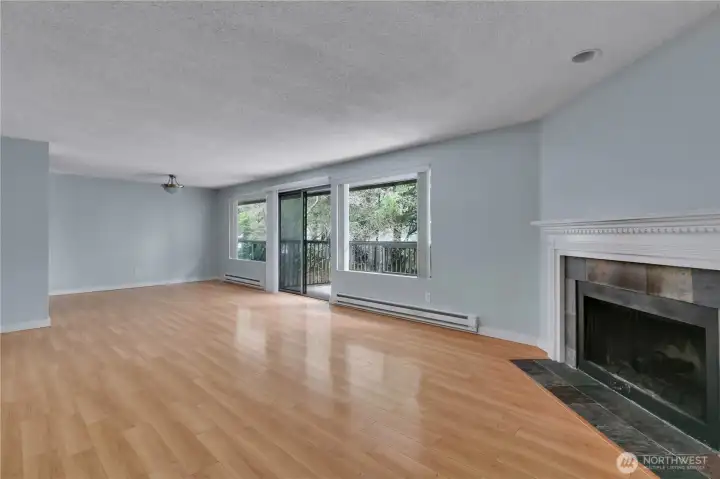 Living to Dining  Fireplace