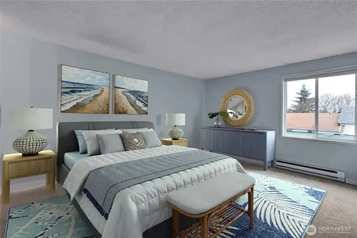 Primary Bedroom  Virtually Staged