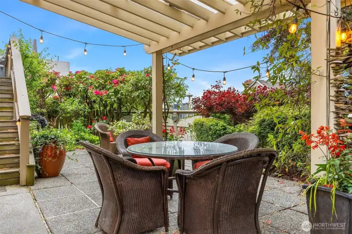 Backyard Garden and Patio are shared Common Areas. Fantastic City and Space Needle views