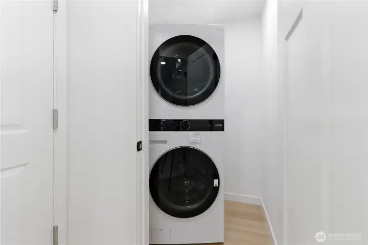 Laundry room w/ washer and dryer included