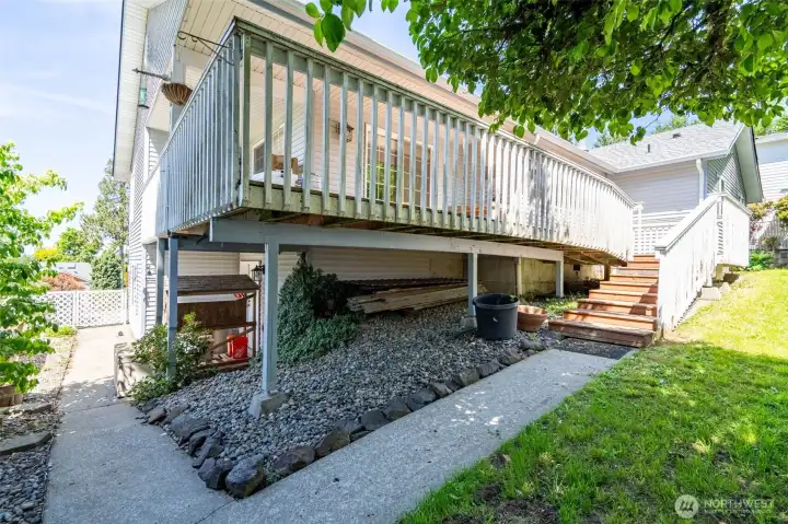 Sidewalk and Under Deck
