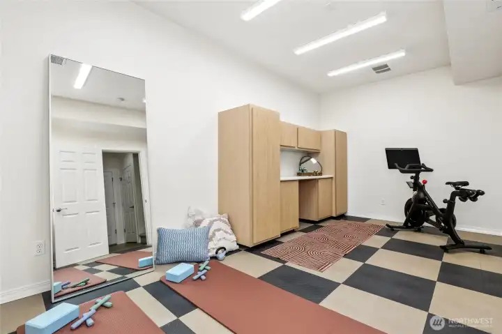 Flex Space, Gym, Shop, Theater