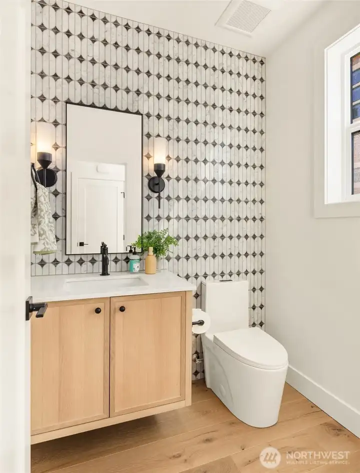 Powder bath on main level