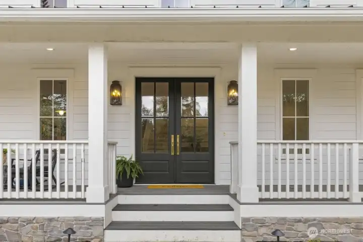 Inviting covered porch and French door entry that sets the tone from the start.