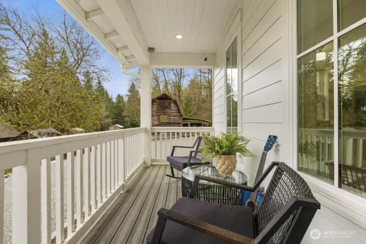Enjoy golden hour from the west-facing covered porch, a perfect place to slow down.
