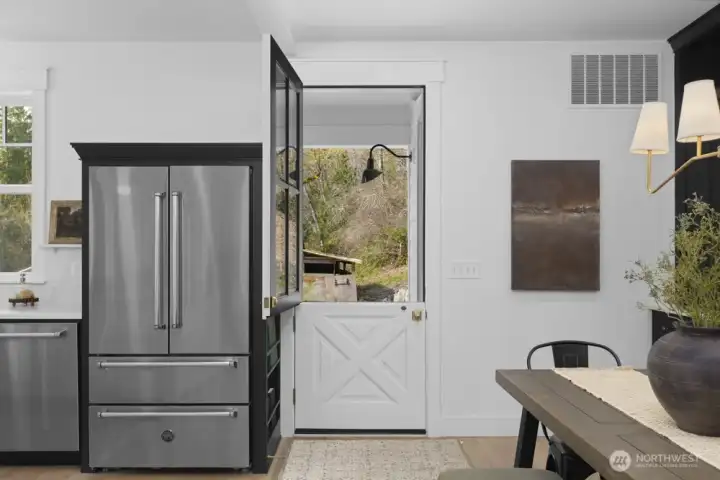 Classic Dutch door offering both charm and everyday practicality.