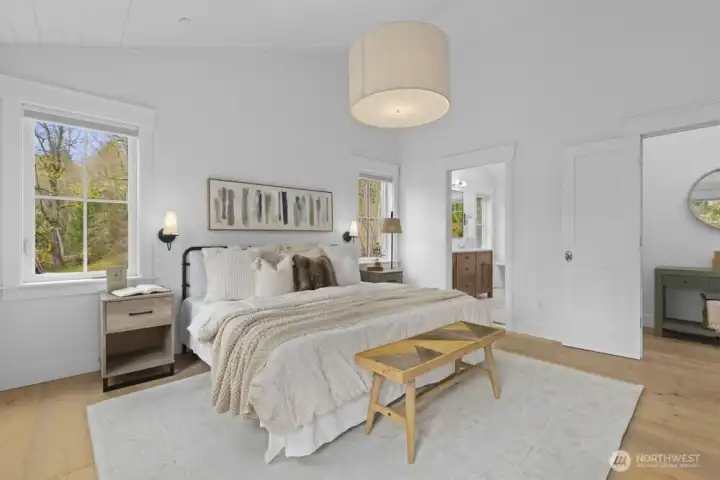 Roomy and functional with a walk-in closet.