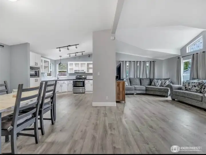 Convenient open plan layout and beach and pet-friendly vinyl plank flooring throughout.