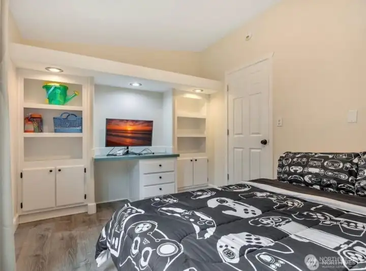Third bedroom has built-in cabinetry so could be an office or media room or gym or ...