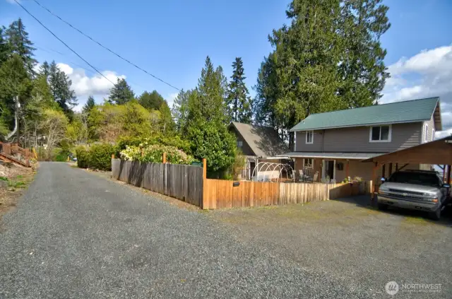 Private shared driveway.