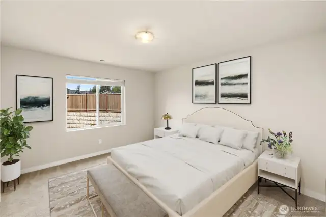 One of the upper level bedrooms.                                                                                           virtually staged