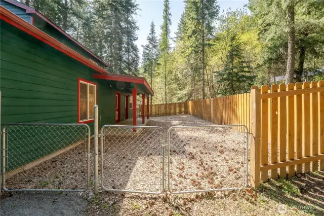 Fenced yard