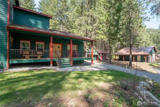 Enjoy the front yard.  There is even a small waterfeature to enjoy.