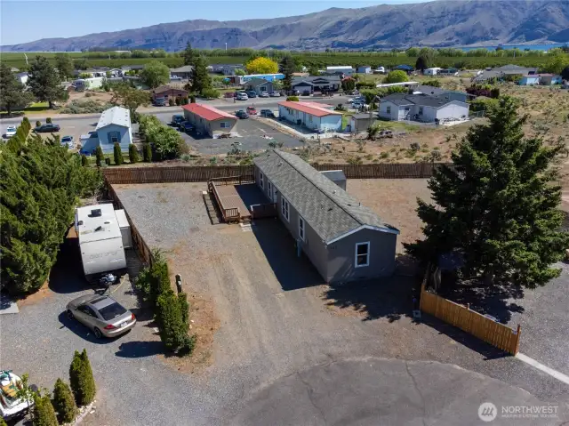 Aerial view from cul-de-sac.