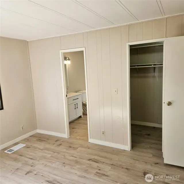 Master Bedroom Looking towards Master Bath and Walk-in Closet entrance