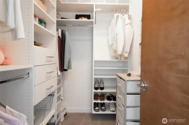 Spacious walk-in closets offer ample storage—perfect for fashion enthusiasts and anyone who appreciates a tidy, organized home.
