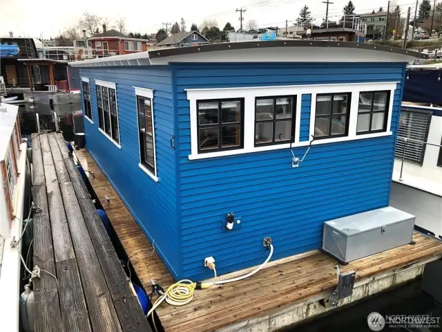 Convenient bike storage on the back, propane tank storage as well as extra room for toys!