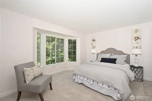 Open space view from the master bedroom.