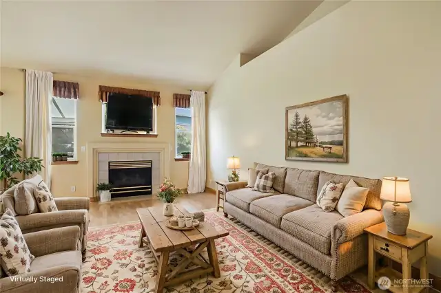 Virtually Staged Family Room