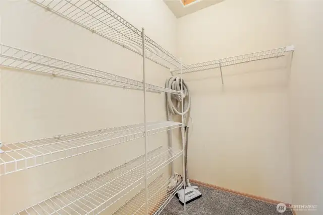 Linen closet w/central vac.