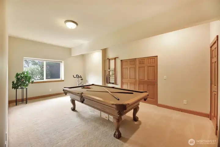 Rec Room complete with Pool Table abundance of Storage & Ping Pong Table Top too!