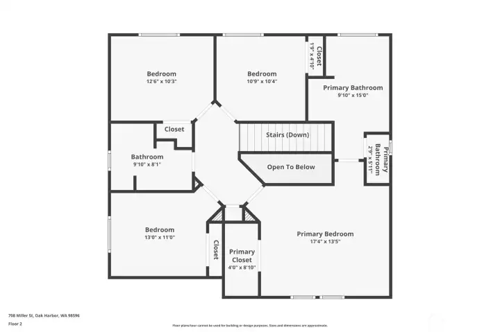Upstairs Level Floor Plan