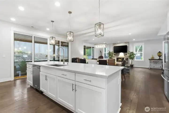 Easily entertain, and enjoy, your guests while preparing your evening meals.