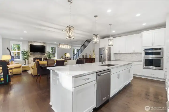 Be at the center of the party in this modern Great Room concept layout.