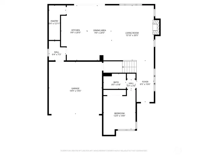Lower level floor plan.