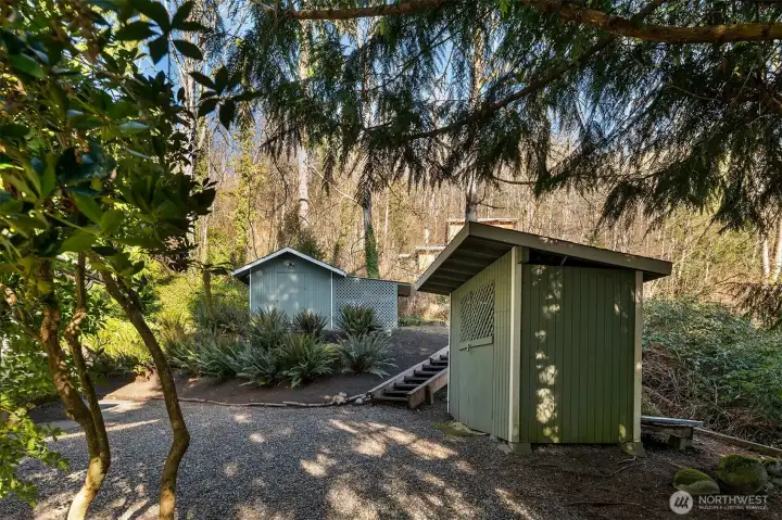Garage with worshop, plus two sheds on the property