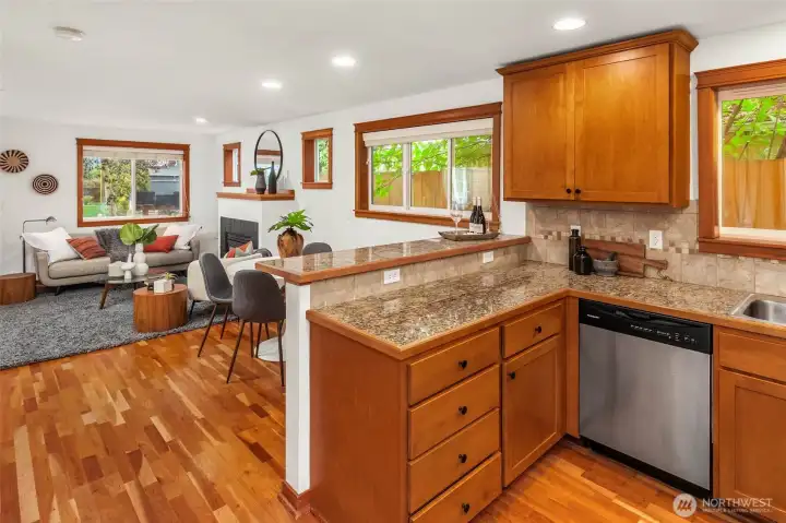 Spacious open layout makes entertaining easy