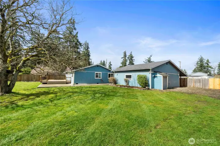 Plenty of space to relax and spread out on this oversized lot.