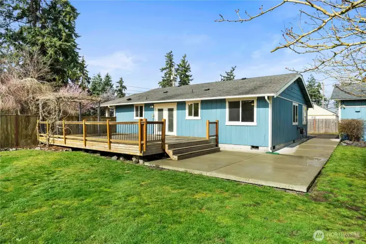 Additional upgrades include a cement walkway, backyard exterior lighting, and a heat pump with A/C for year-round comfort and reduced utility costs.