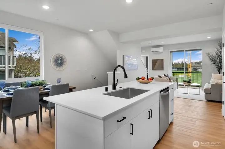 The chef of the house is always part of the action with the great-room living!