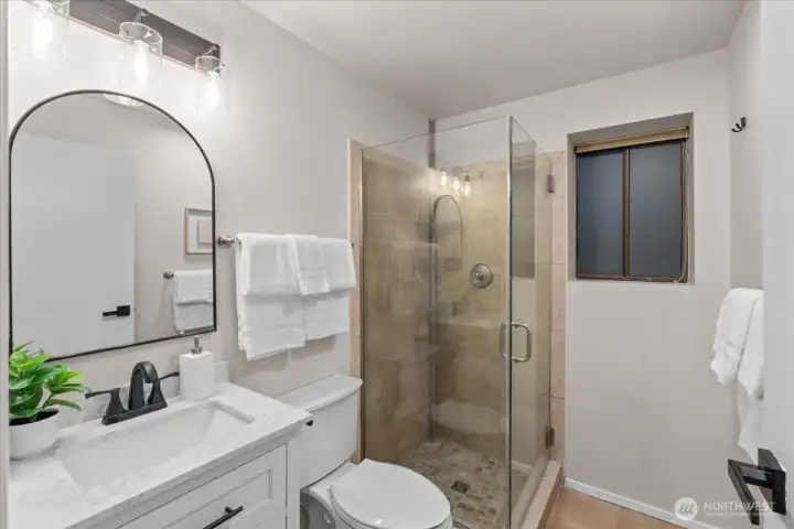 3/4 Bath located on the lower level