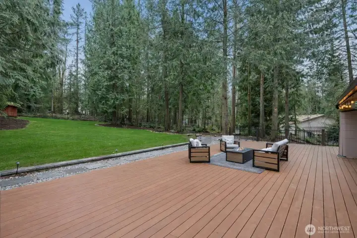 Even more impressive in person, the expansive deck creates an ideal setting for entertaining and outdoor gatherings.