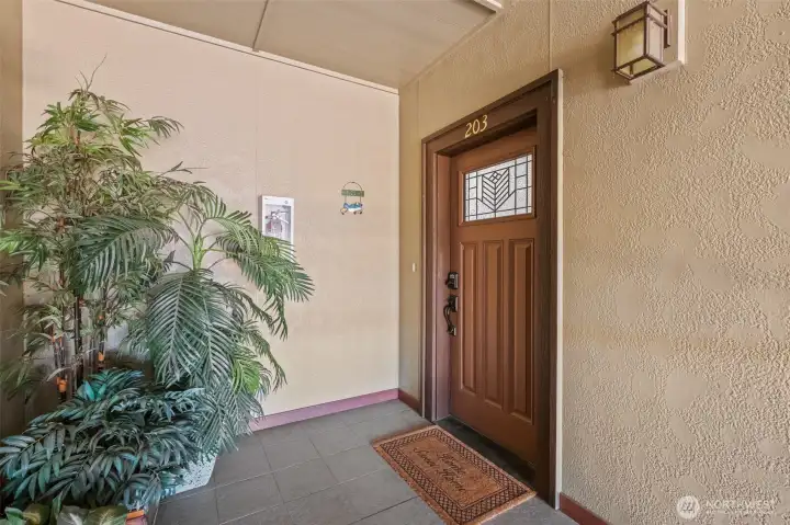 Front door with key or keyless entry.