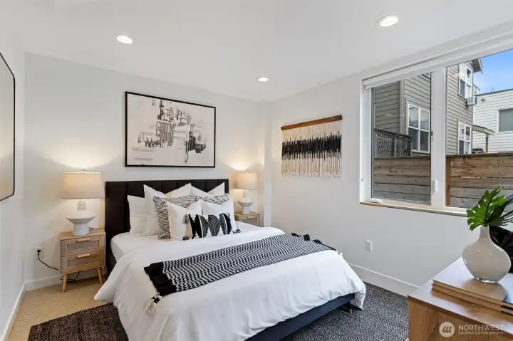 The first level of the home features a very nice bedroom with en-suite full bathroom.