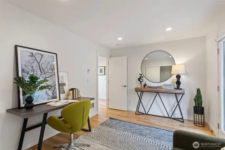 The second first level bedroom would make a great office, or bedroom.