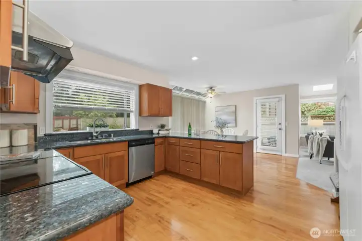 Enter spacious kitchen from formal dining room