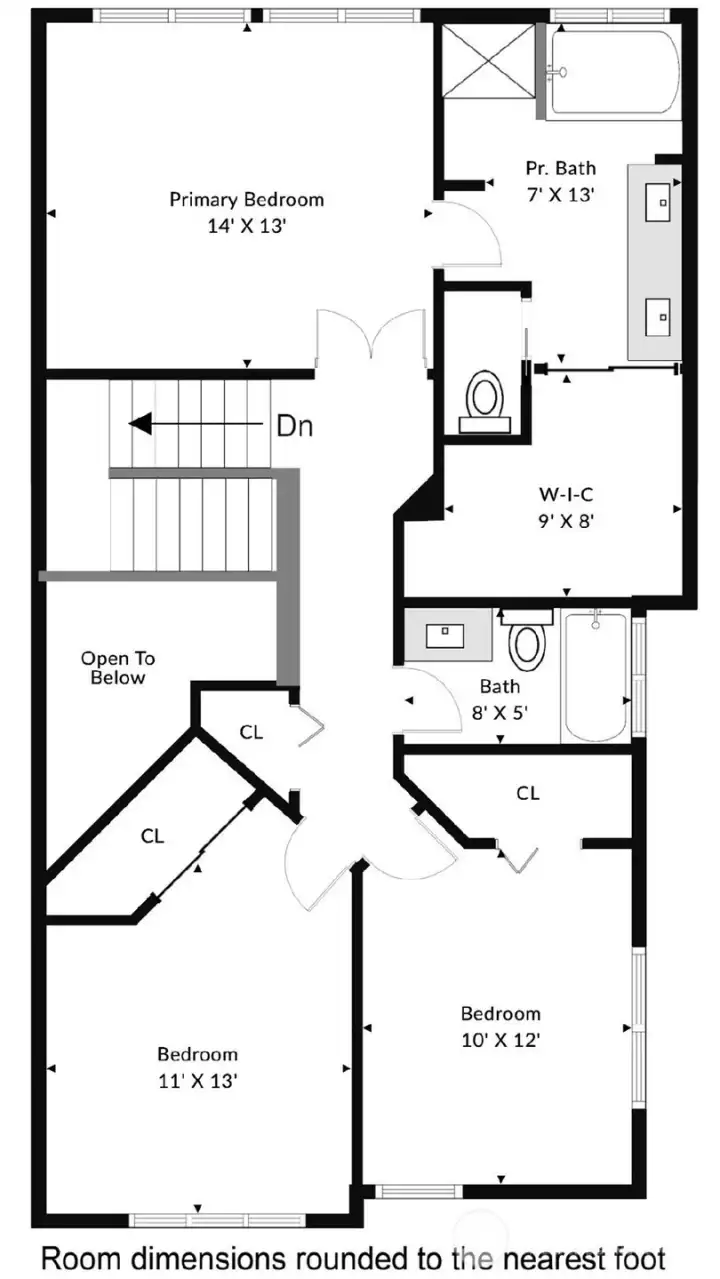 Second level floorplan